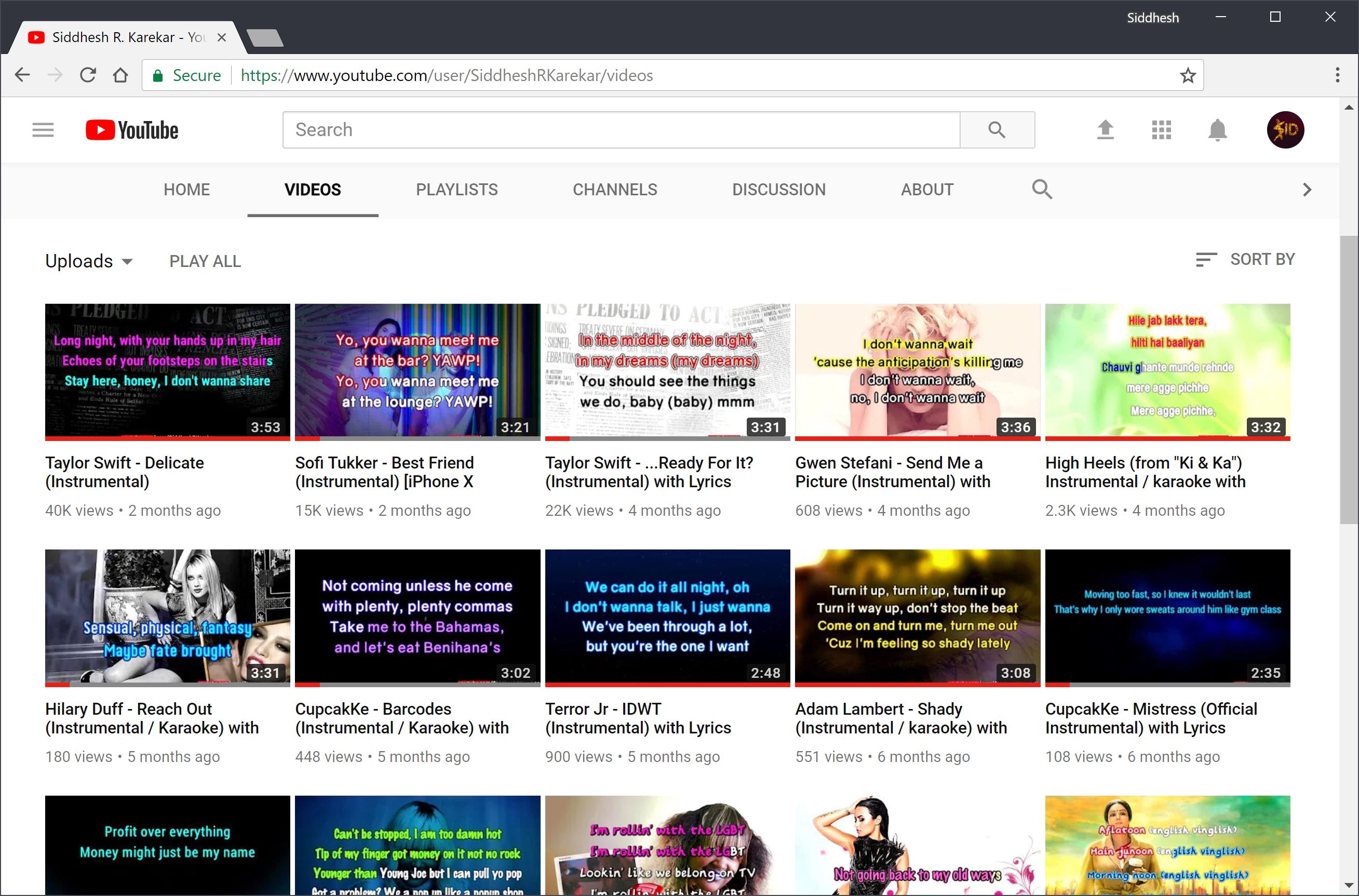 YouTube screenshot